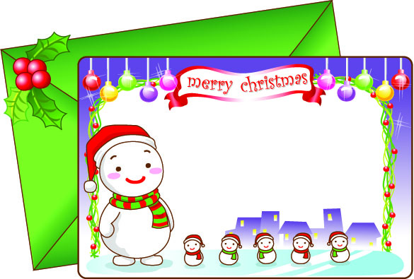 free vector 8 lovely christmas card vector